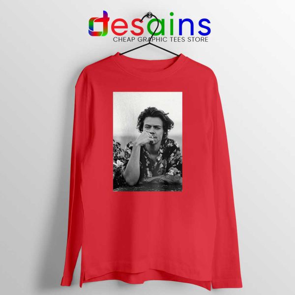 Dont Look Back Red Long Sleeve Tshirt Harry Styles Quotes Tees