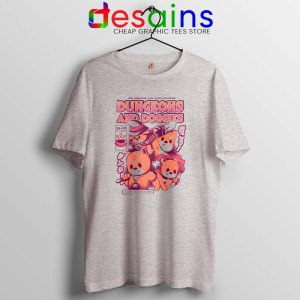 Dungeons Doggies Sport Grey Tshirt Dungeons & Dragons Cheap Tees