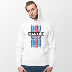 Fashion Stripes Martini Racing Retro Hoodie Jacket