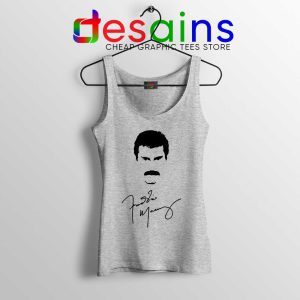 Freddie Mercury Cheap SPort Grey Tank Top Bohemian Rhapsody Signature Tops