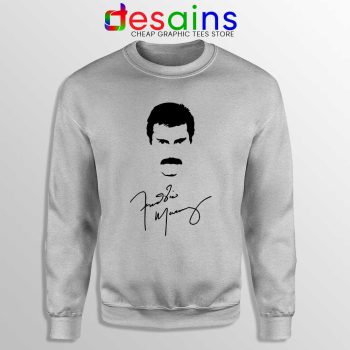 Freddie Mercury Cheap Sport Grey Sweatshirt Bohemian Rhapsody Signature