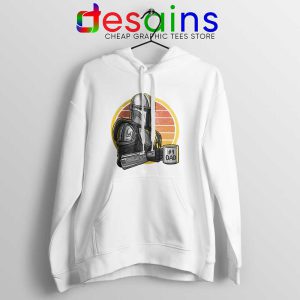 Galaxys Best Dad White Hoodie Funny The Mandalorian Jacket