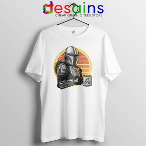 Galaxys Best Dad White Tshirt Funny The Mandalorian Tee Shirts