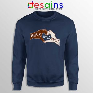 Heart Hands Navy Sweatshirt Black Lives Matters Sweaters S-3XL