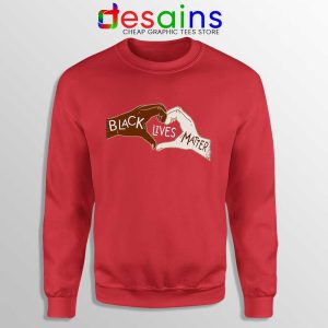 Heart Hands Red Sweatshirt Black Lives Matters Sweaters S-3XL