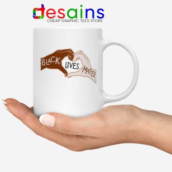 Heart Hands White Mug Black Lives Matters Coffee Mugs 11oz