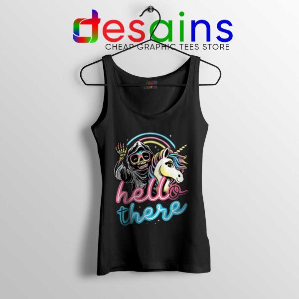 Hello There Unicorn Tank Top Halloween Skeleton Tops S-3XL