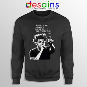 J Cole Quotes Being Myself Sweatshirt American Rapper Sweaters