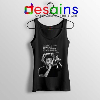 J Cole Quotes Being Myself Tank Top American Rapper Tops S-3XL