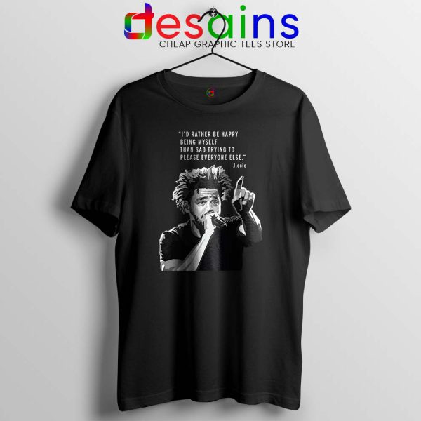 J Cole Quotes Being Myself Tshirt American Rapper Tee Shirts S-3XL