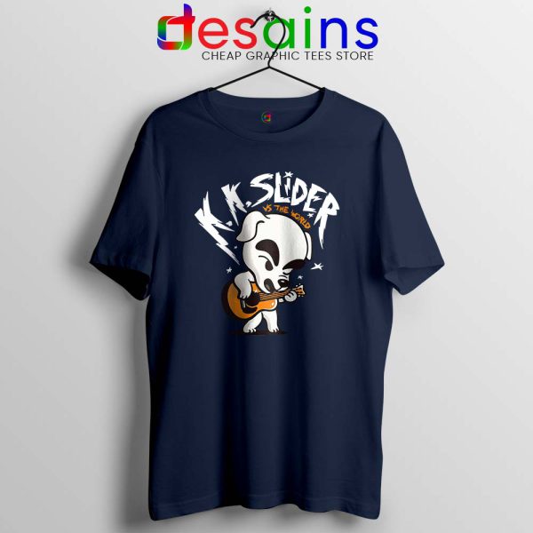 K K Slider vs The World Navy Tshirt Scott Pilgrim vs the World Tee Shirts