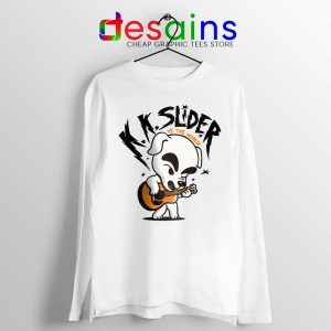 K K Slider vs The World White Long Sleeve Tshirt Scott Pilgrim vs the World