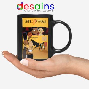 Love and Baskbetball Black Mug Sports Romantic Film Coffee Mugs