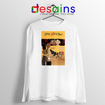Love and Baskbetball White Long Sleeve Tshirt Sports Romantic Film Tees