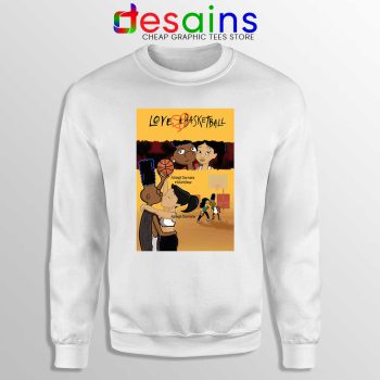 Love and Baskbetball White Sweatshirt Sports Romantic Film Sweaters
