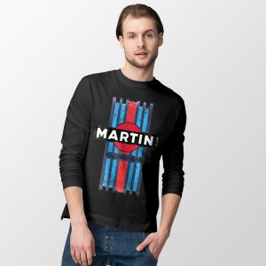 Martini Racing Retro Black Long Sleeve Tshirt Merch