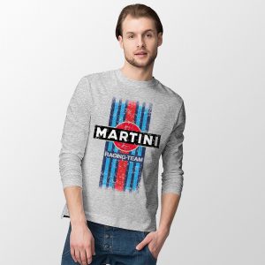 Martini Racing Retro Sport Grey Long Sleeve Tshirt Merch
