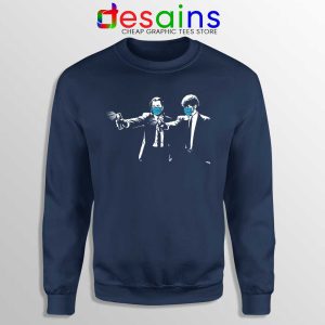 Pulp Fiction Covid19 Navy Sweatshirt Covid Fiction Film Sweaters