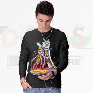 Rick and Morty Trippy Art Sweatshirt – Colorful Psychedelic