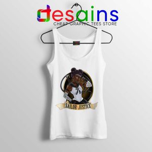 Sailor Justice BLM White Tank Top Black Lives Matter Sailor Moon Tops