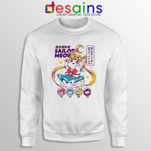 Sailor Moon Meow Sweatshirt Funny Sailor Cat Sweaters S-3XL