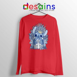 Stitch In Side Thrones Red Long Sleeve Tshirt Game of Thrones Funny Tees