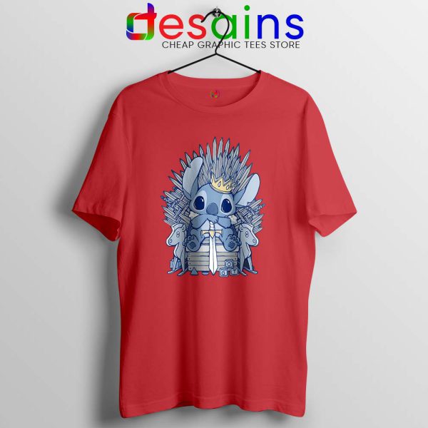 Stitch In Side Thrones Red Tshirt Game of Thrones Funny Tee Shirts