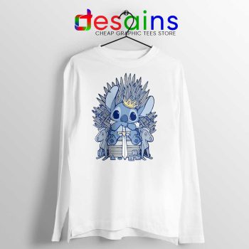 Stitch In Side Thrones White Long Sleeve Tshirt Game of Thrones Funny Tees