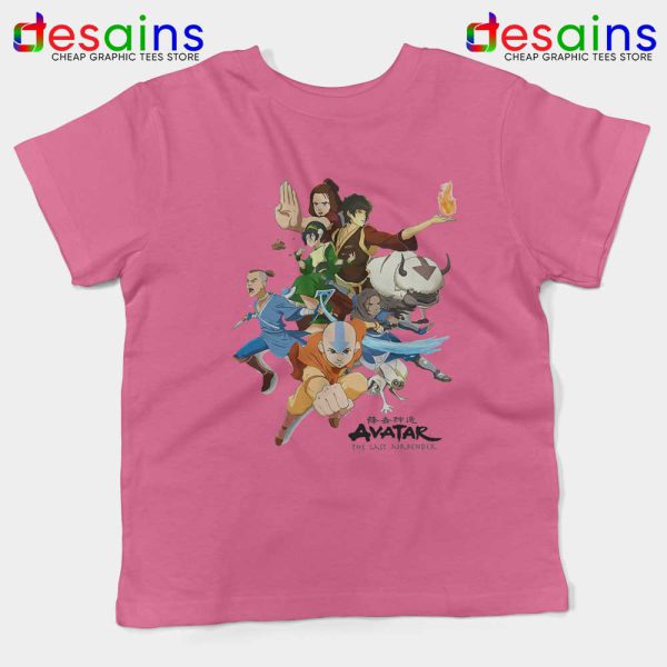 The Gaang Avatar Pink Kids Tshirt The Last Airbender Youth Tees