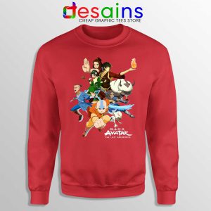 The Gaang Avatar Red Sweatshirt The Last Airbender Sweaters