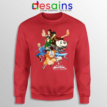 The Gaang Avatar Red Sweatshirt The Last Airbender Sweaters