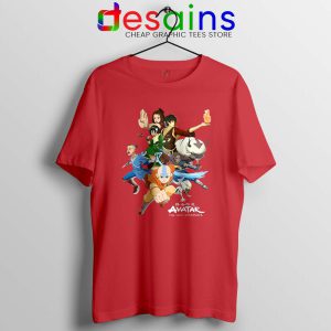 The Gaang Avatar Red Tshirt The Last Airbender Tee Shirts