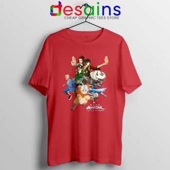 The Gaang Avatar Red Tshirt The Last Airbender Tee Shirts