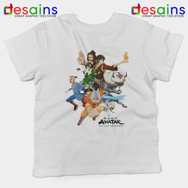 The Gaang Avatar White Kids Tshirt The Last Airbender Youth Tees