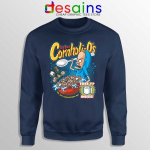 The Great Cornholio Navy Sweatshirt Are You Threatening Me Sweaters