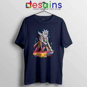 Trippy Rick and Morty Navy Tshirt Cheap Adult Swim Tee Shirts S-3XL