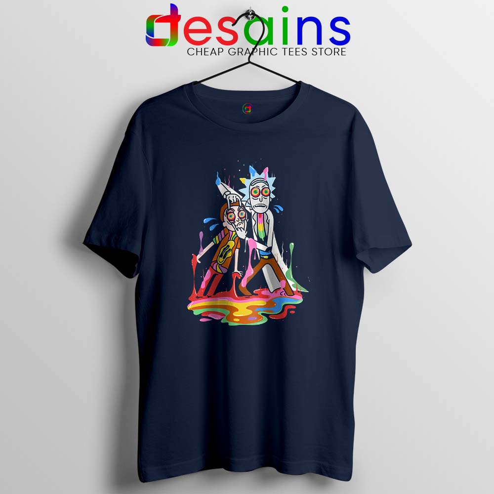 Trippy Rick and Morty Tshirt Cheap Adult Swim Tee Shirts S-3XL