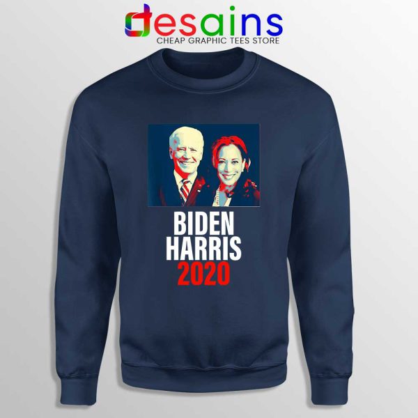 Biden Harris 2020 Navy Sweatshirt Political Campaign USA Sweaters