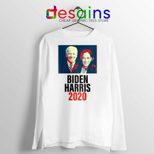 Biden Harris 2020 White Long Sleeve Tee Political Campaign T-shirts