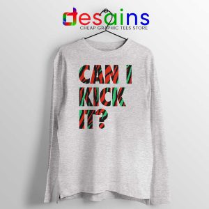 Can I Kick It Sport Grey Long Sleeve Tee Just Do It T-shirts Long