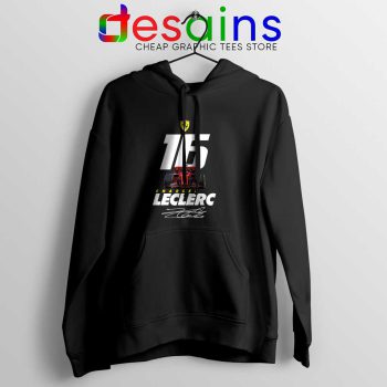 Charles Leclerc Race Car Black Hoodie F1 Driver Jacket Hoodies
