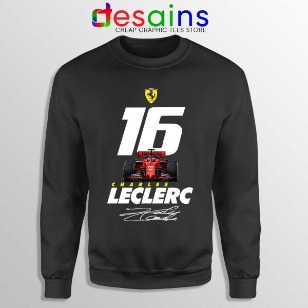 Charles Leclerc Race Car Black Sweatshirt F1 Driver Sweaters S-3XL
