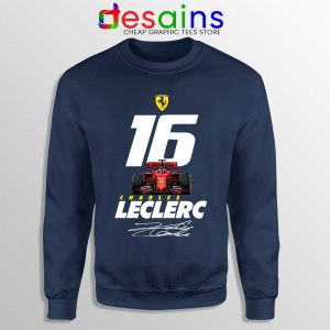 Charles Leclerc Race Car Navy Sweatshirt F1 Driver Sweaters S-3XL