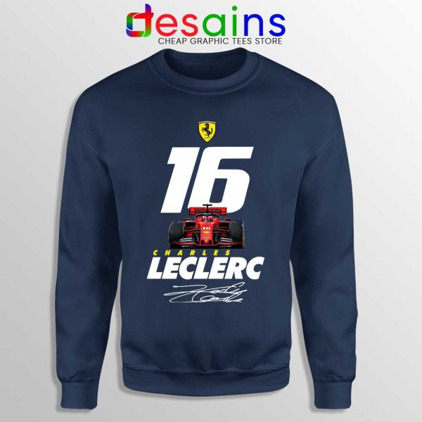 Charles Leclerc Race Car Navy Sweatshirt F1 Driver Sweaters S-3XL