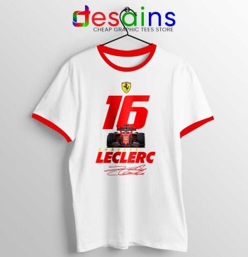 Charles Leclerc Race Car Ringer Tee F1 Driver Tshirts