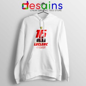 Charles Leclerc Race Car White Hoodie F1 Driver Jacket Hoodies