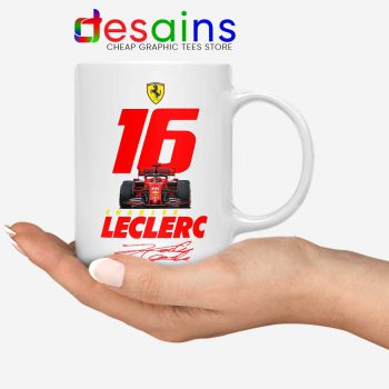 Charles Leclerc Race Car White Mug F1 Driver Coffee Mugs