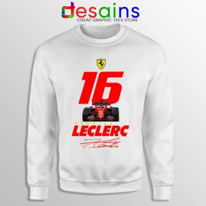Charles Leclerc Race Car White Sweatshirt F1 Driver Sweaters S-3XL