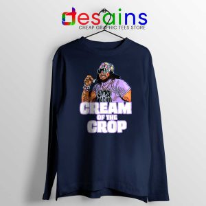 Cream Of The Crop Navy Long Sleeve Tshirt Macho Man Cheap Tees