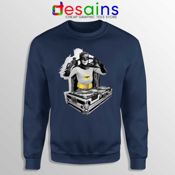 DJ The Dark Knight Navy Sweatshirt Funny Batman DJ Sweaters